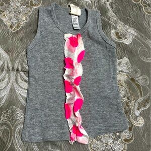Oh Baby! Grey ruffled tank